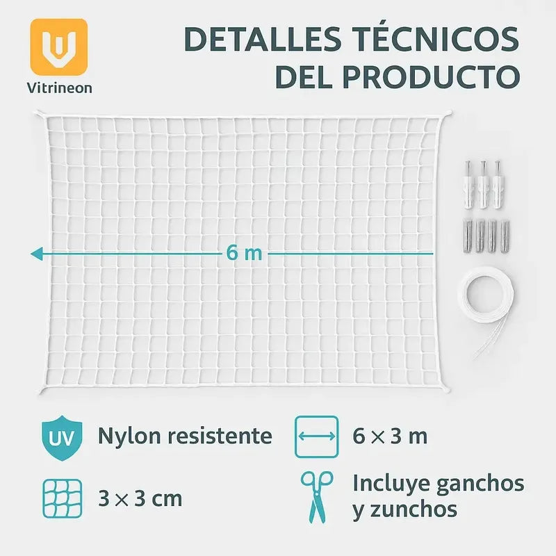 Red Proteccion Mascotas Terraza Resistente Uv 6x3 Mts Transparente Sutil Invisible Balcon Seguridad Mascotas Visual Limpio Moderno Exterior Integracion Estetica Hogar Durabilidad