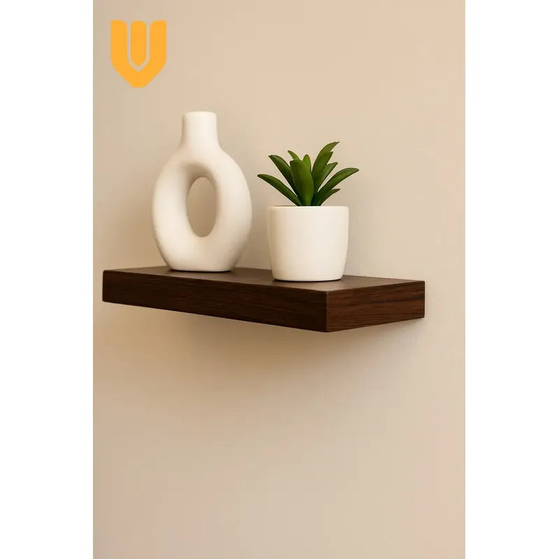 4 Repisa Flotante Dormitorio Baño Estantes Pared Mdf 40x15cm Marrón