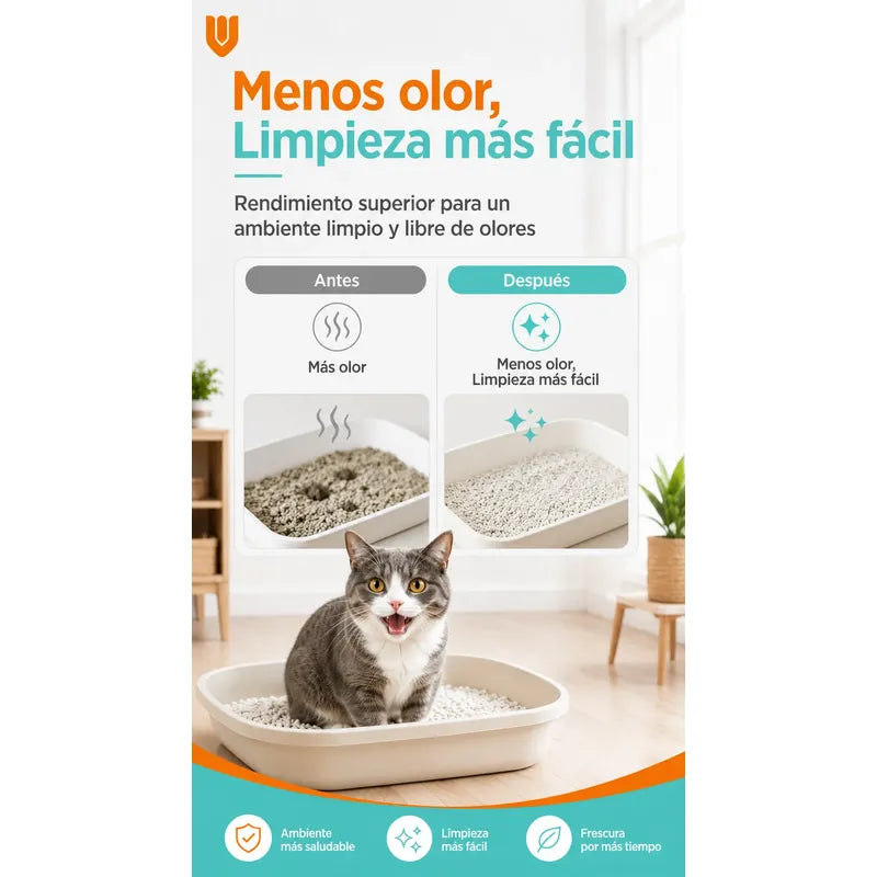Arena Gatos Aglutinante Sanitaria Tofu Lavanda 2.6kg Clean Arena Sanitaria Tofu Lavanda 7 Litros Aglomerante Biodegradable Absorcion Control Olores 99 Porciento Libre Polvo Gatos - 2.6kg