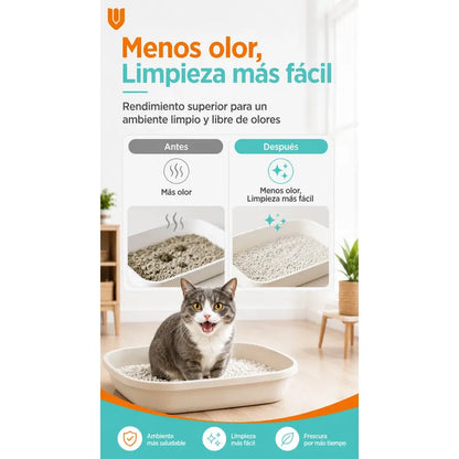 Arena Gatos Aglutinante Sanitaria Tofu Lavanda 2.6kg Clean Arena Sanitaria Tofu Lavanda 7 Litros Aglomerante Biodegradable Absorcion Control Olores 99 Porciento Libre Polvo Gatos - 2.6kg