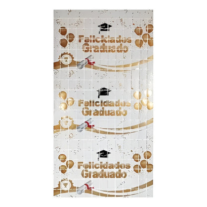 Cortina Metalizada Guirnalda Decoración Graduacion Decoracio