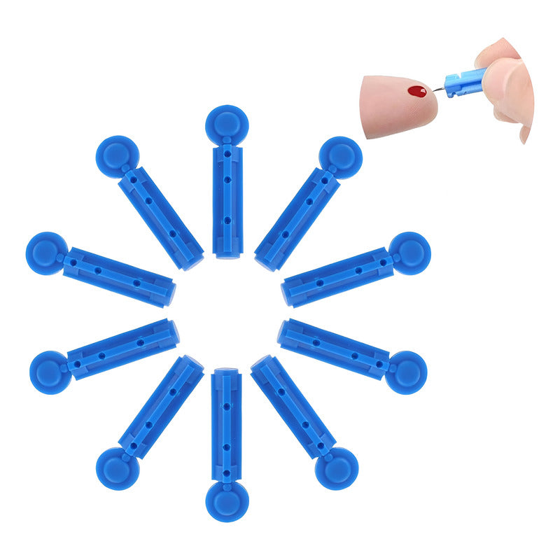 X100 Lancetas Agujas Medidor De Insulina Lancetas Estériles  Azul Claro