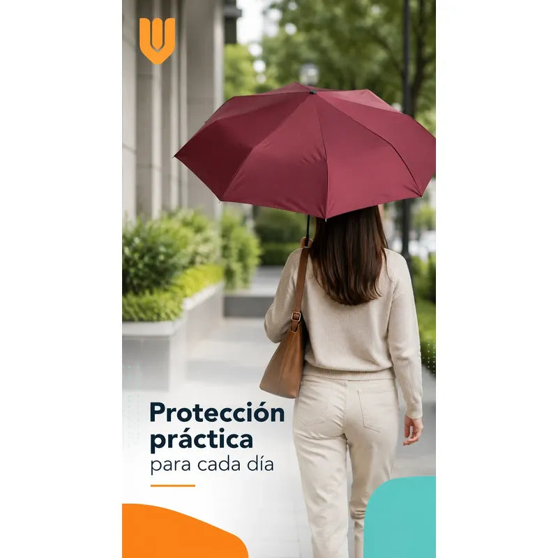 Paragua Parasol Lluvia Retractil Plegable 8 Varill Sombrilla