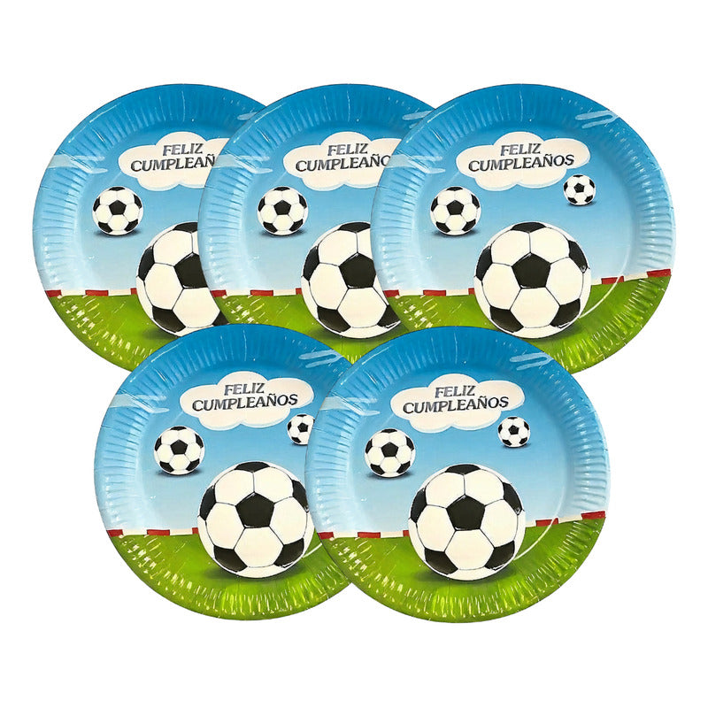 X10 Platos Cumpleaños Platos Desechable Decoracion Futbol
