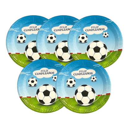 X10 Platos Cumpleaños Platos Desechable Decoracion Futbol