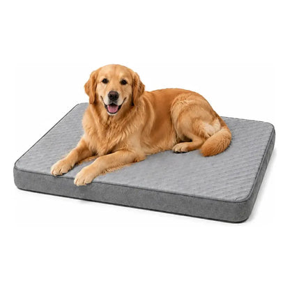 Cama Mascotas Perros Acolchada Resistente Lavable 90x72cm Color Gris