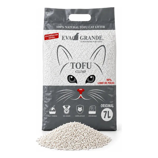 Arena Gatos Aglutinante Sanitaria Tofu Carbon Activo 2.6kg Arena Sanitaria Tofu Carbon Activo 7 Litros Aglomerante Biodegradable Absorcion Control Olores 99 Porciento Libre Polvo Gatos - 2.6kg