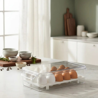 Organizador De Huevos Huevera Porta Huevos Contenedor Huevos Transparente