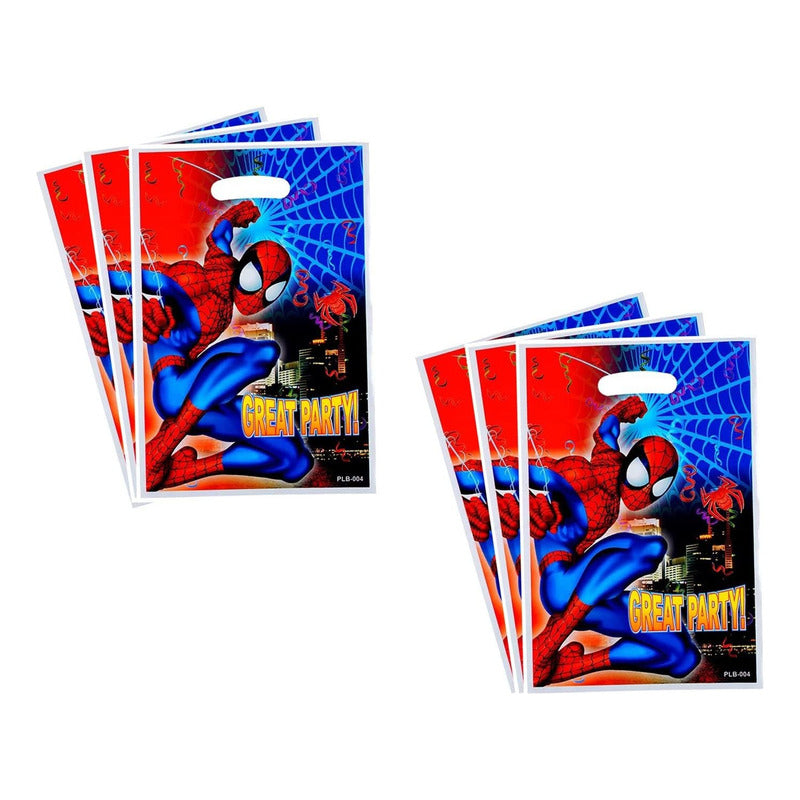 10 Bolsas Para Piñata Spiderman Bolsas Para Dulces Piñata