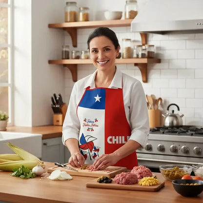 X2 Delantal Cocina Fechas Patrias Delantal Festivo Chile