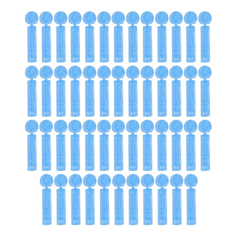 X100 Lancetas Agujas Medidor De Insulina Lancetas Estériles  Azul Claro