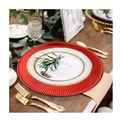 6 Plato Base Navideños Vajilla Navidad Juego De Platos 33cm