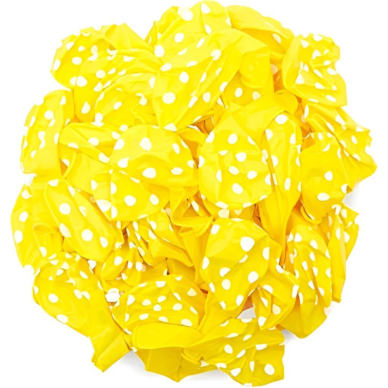 Pack X6 Globos Lunares Cumpleaños Globo Unicolor Decoracion