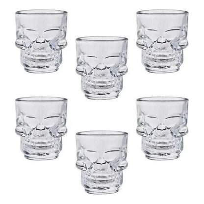 Set 12 Vaso Shot Calavera Tequilero Vasos Shoperos De Vidrio