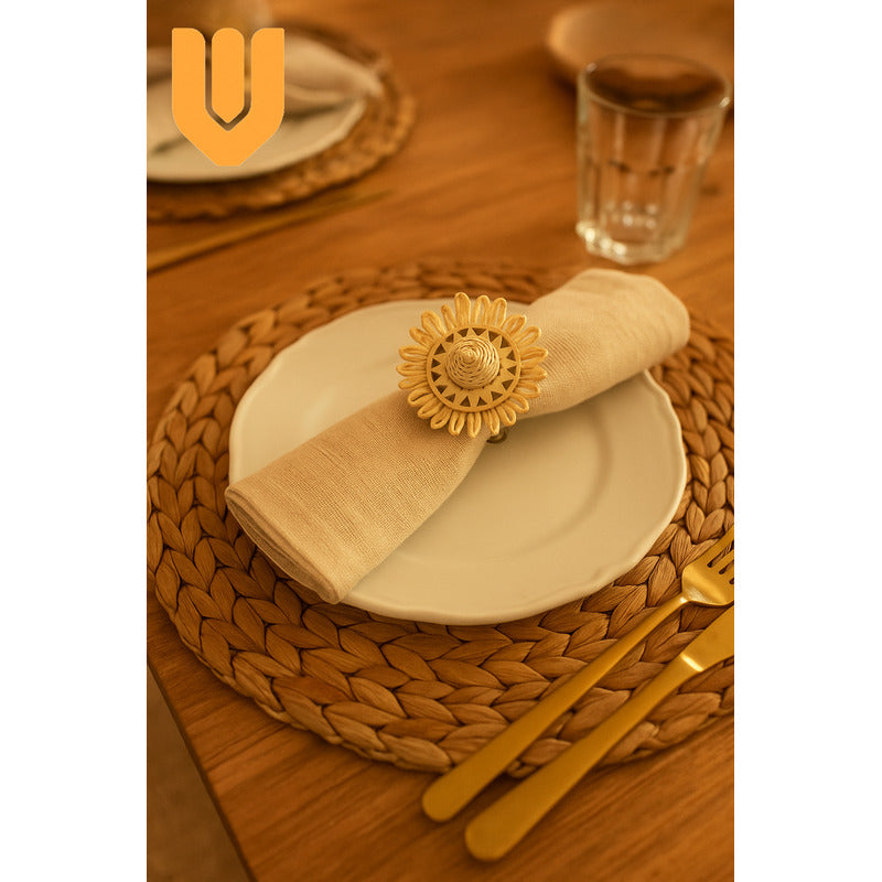 Elegancia Mesa Servilletero Aro Bambú Porta Servilleta Decor