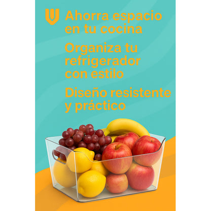 Organizador Refrigerador Cocina Acrilico Contenedor Despensa Transparente - 864