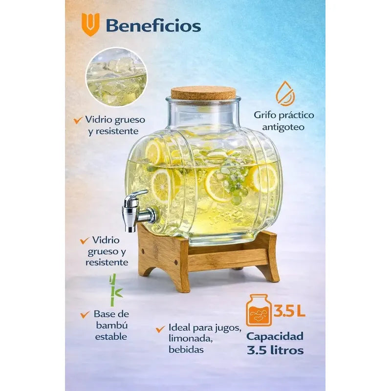 Servidor 3.5l Jugos Agua Mesa Reuniones Fiesta Elegante Serv Servidor 3.5l Jugos Agua Mesa Reuniones Fiesta Terraza Elegante
