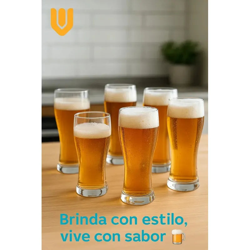 40 Vaso Acrilico Cervecero Reutilizable 440 Ml Transparente Vaso Transparente