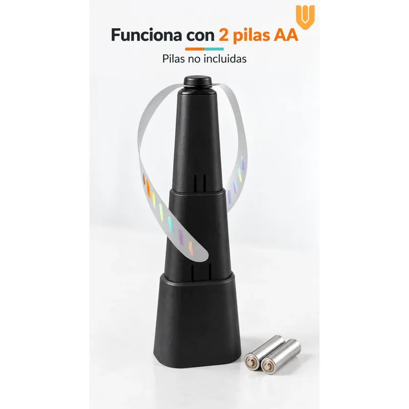 Ventilador Espanta Moscas Mosquitos Portatil Silencioso Negro Espantamoscas Portátil Mesa Ahuyentador Moscas Aspas Suaves Reflectantes Negro 2 Pilas Aa Cocina Comedor Terraza