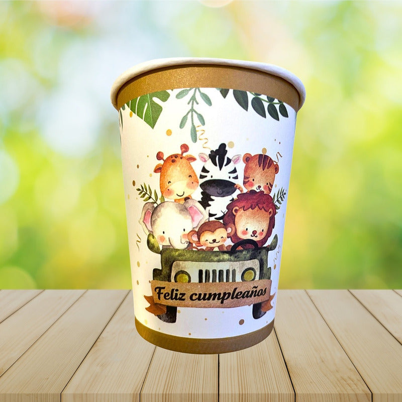 X30 Vasos Safari Decoracion Desechables Fiesta Celebracion
