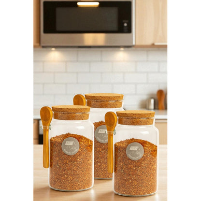 Frasco Para Condimentos Organizador Cocina Contenedor Tapa Transparente