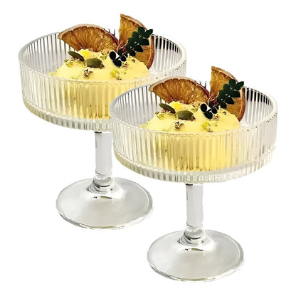 Set 2 Copas Helado Postres Copa De Vidrio Copas Postres