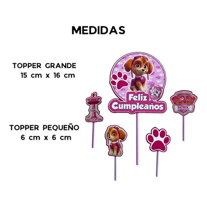Topper Cumpleaños Torta Cotillon Cup Cake Fiestas Decoracion