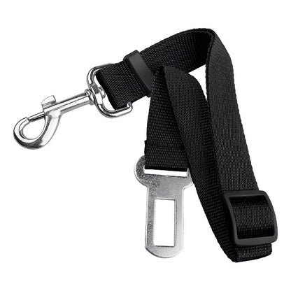 Cinturon Seguridad Color Negro Para Transportar En Auto Mascotas 70cm Negro 70cm