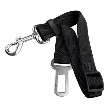 Cinturon Seguridad Color Negro Para Transportar En Auto Mascotas 70cm Negro 70cm
