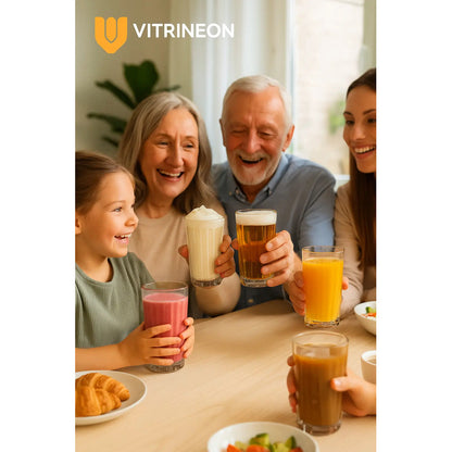 Vitrineon Vasos Vidrio 330 Ml Set 6 Jugos Cervezas Bebidas Transparente