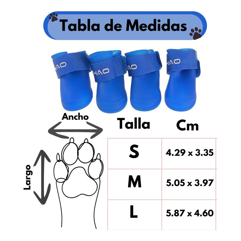 Zapatos Impermeables Para Perro Botitas Perro Zapato Talla L