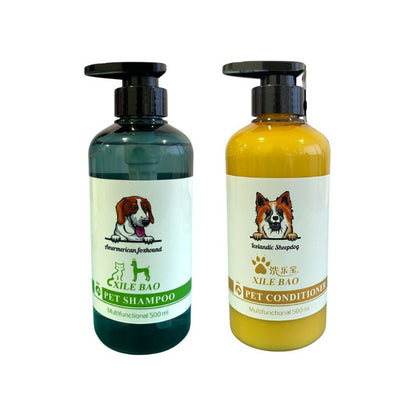 Pack Shampoo Acondicionador  Cepillo Ducha Para Mascotas