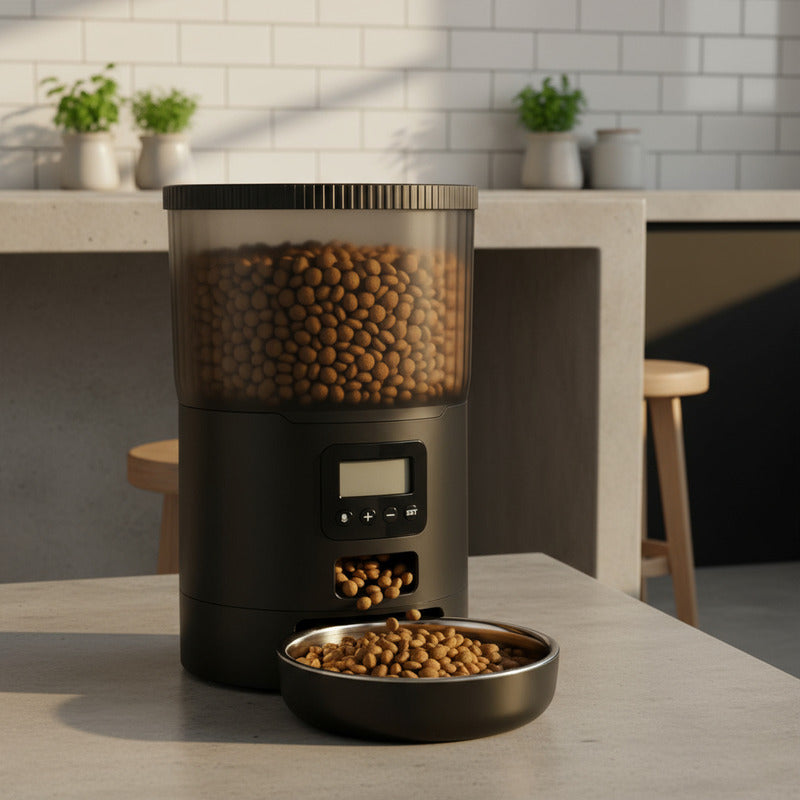 Dispensador Automatico Alimentos Mascotas Comedero 4 Litros