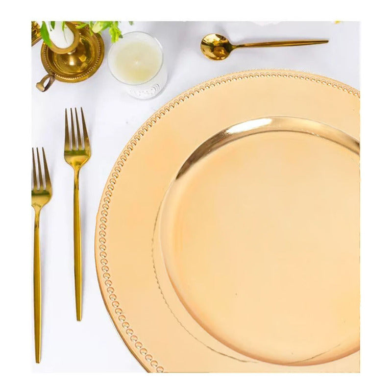 4 Plato Base Navideños Vajilla Navidad Juego De Platos 33cm