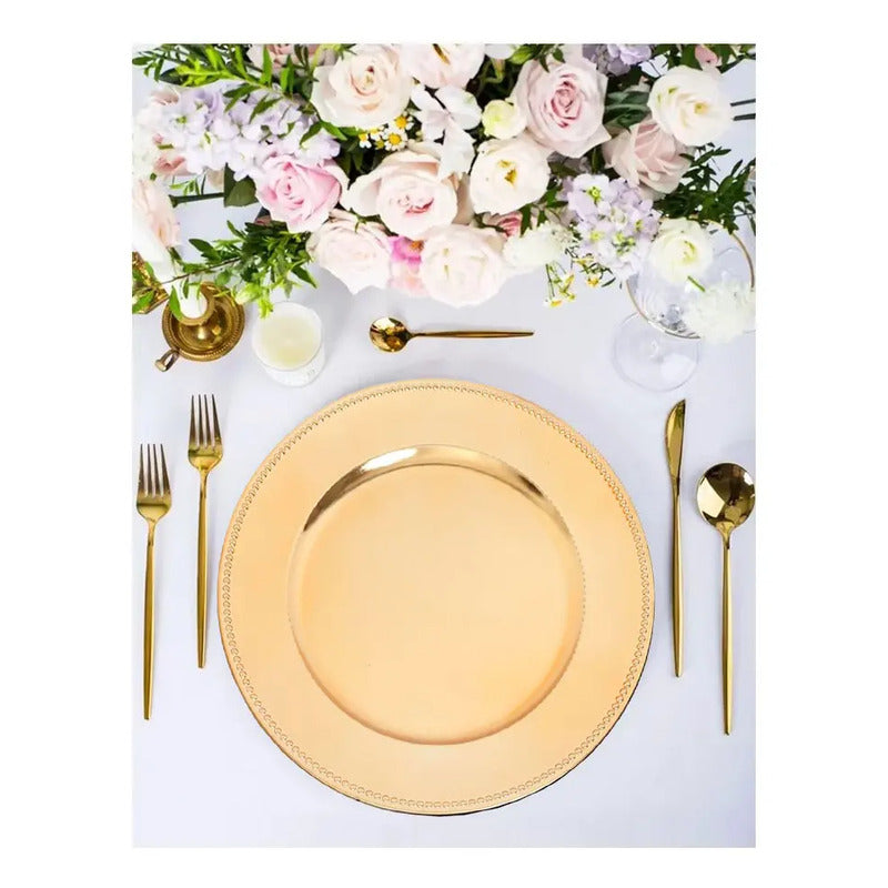 4 Plato Base Navideños Vajilla Navidad Juego De Platos 33cm