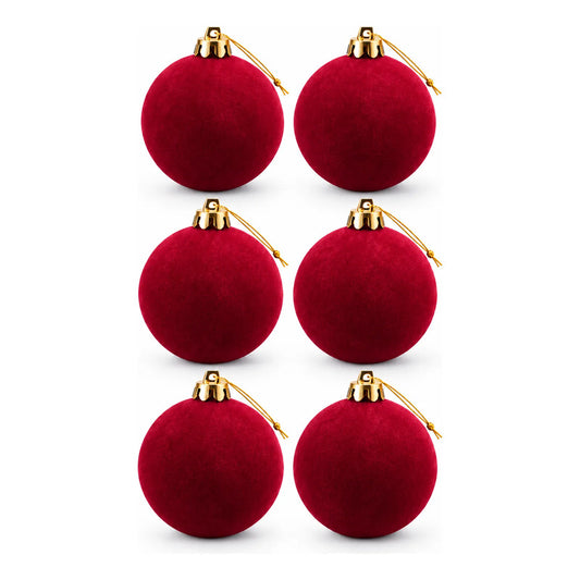 6 Esferas Navidad Adorno Piel Durazno Bolas Decorar 8cm Esferas Navidad Adorno Piel Durazno Bolas Decorar 8cm Vino Esferas... 8cm