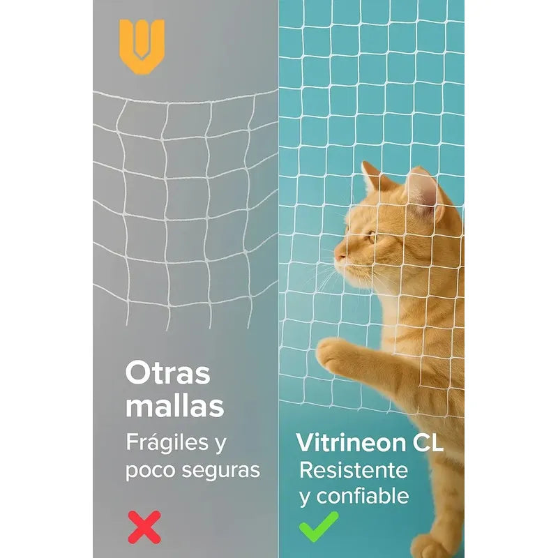 Malla Anticaidas Gatos Hogar Exterior Durable 6x3 Mts Blanco Neutro Discreto Balcon Seguridad Mascotas Visual Limpio Moderno Exterior Integracion Estetica Hogar Resistente Duradero