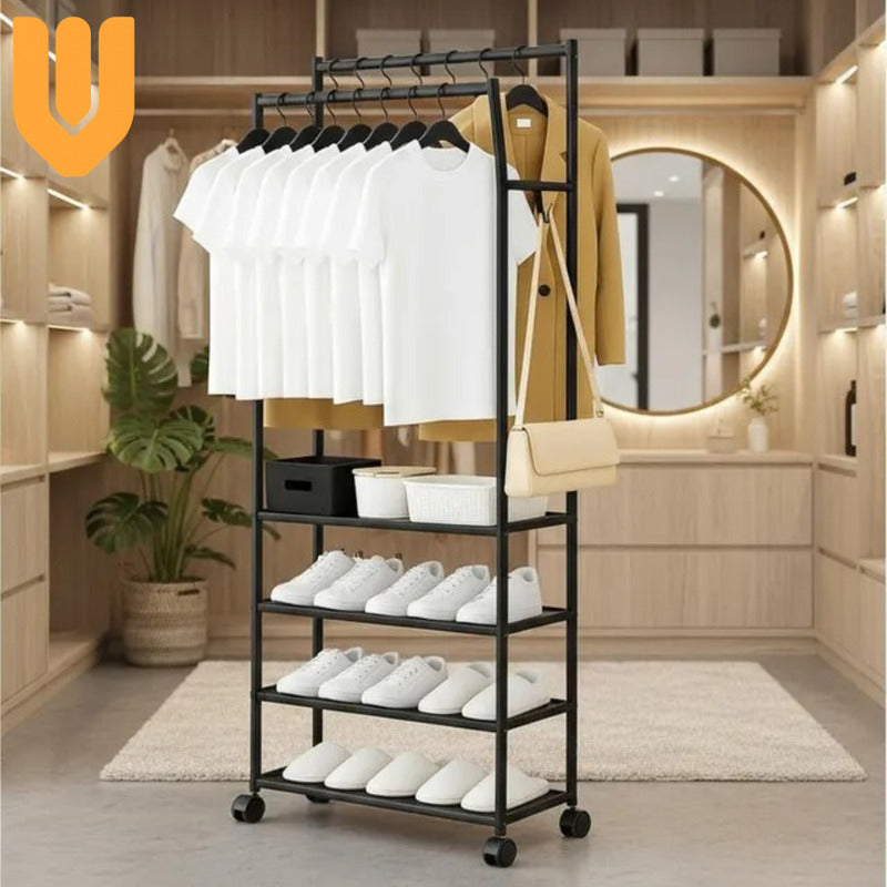 Perchero Organizador Colgante Perchero Doble Barra 5 Niveles