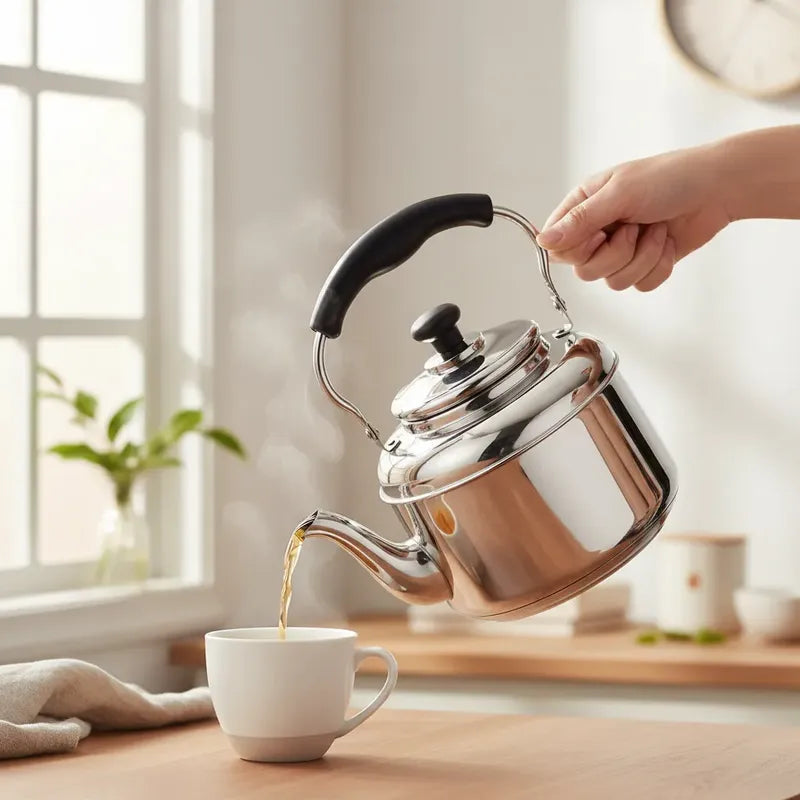 Tetera  Inoxidable Barista Vertido  Café Filtrado Hogar Plateado