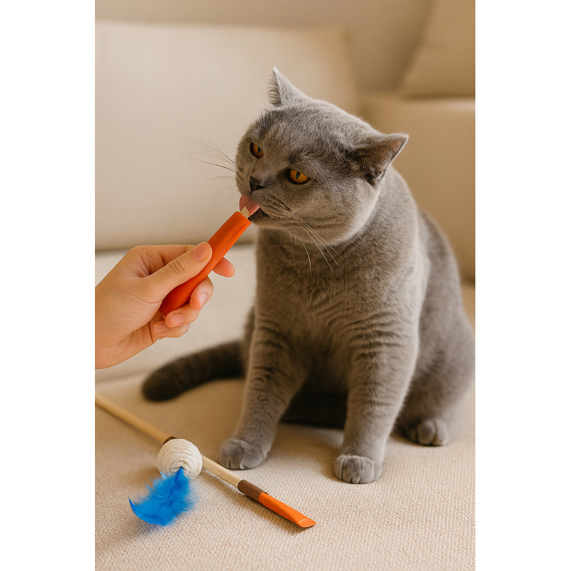Juguetes Gatos Varita Juegos X30 Snack Para Gato Alimento