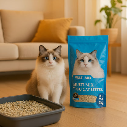 4 Arena Sanitaria Tofu Gatos Arena Bentonita Arena Tofu 2 Kg