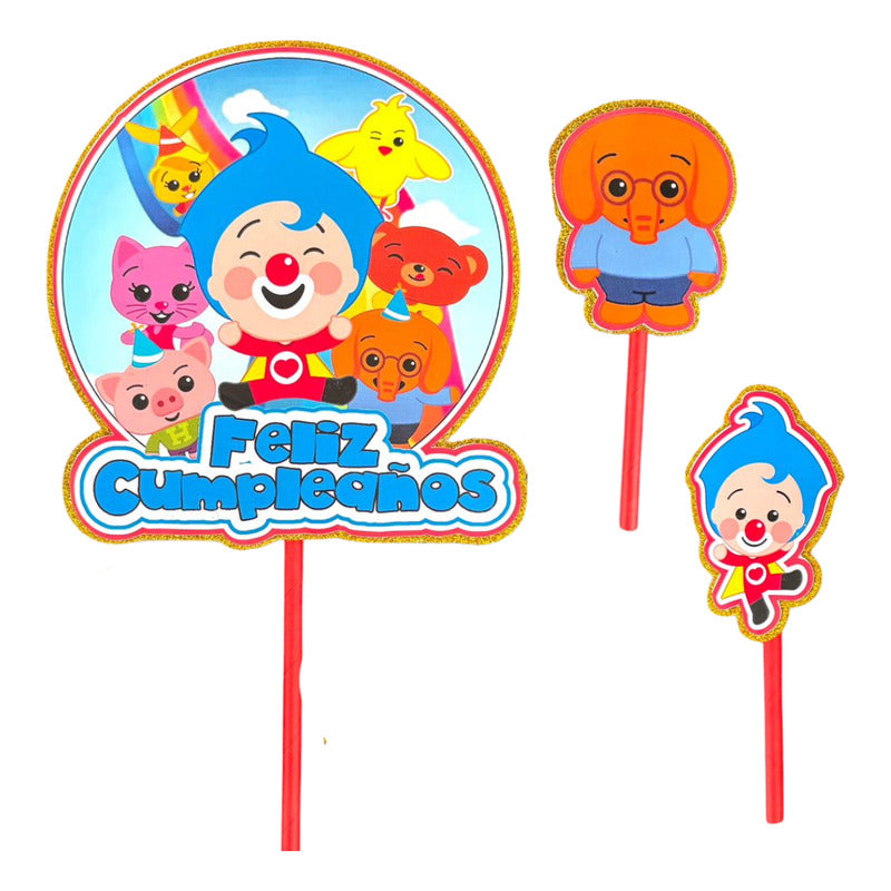 Topper Cumpleaños Torta Cotillon Cup Cake Fiestas Decoracion