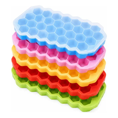 X4 Hielera Cubeta Hielo Silicona Hielera Molde Hielo 37cav Multicolor
