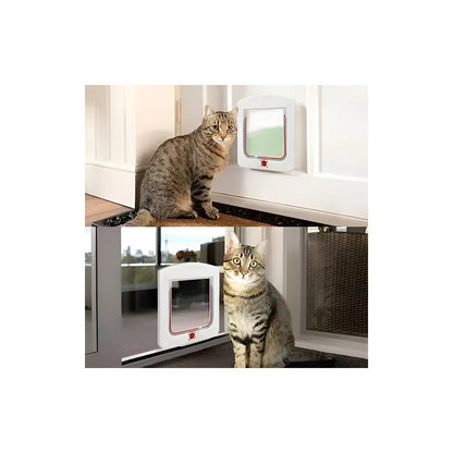 Puerta De Paso Para Gatos Y Perros, Puerta Blanca Para Mascotas Puerta Para Mascotas Puerta Gatera Puerta Abatible Perro
