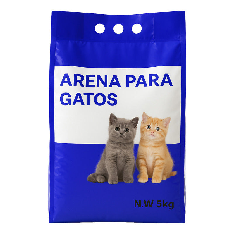 Arena Gatos 5kg Manzana Fresca Limpieza Fácil Hogar Malo Olo