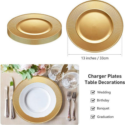 4 Plato Base Navideños Vajilla Navidad Juego De Platos 33cm