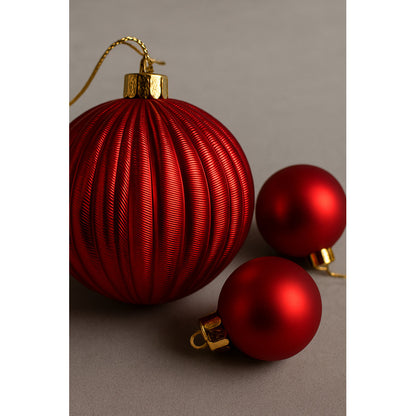 Decoración Árbol Navidad Set 28 Esferas Plástico 12.5 Cm