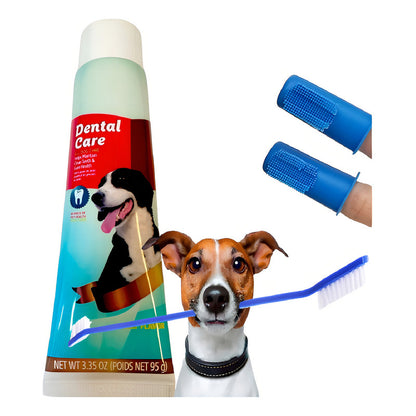 Set De Higiene Dental Con Cepillo Para Mascota Dental Care S Sabor Carne