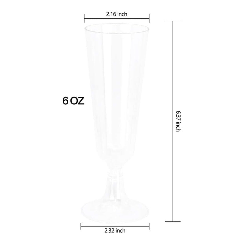 X6 Copa Acrilico Copas Champagne Copas Champaña 165ml