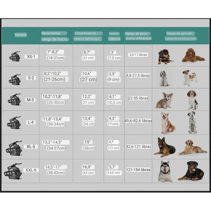 Bozal Perro Grande Ajustable Ventilado Mascota Vitrineon Cl